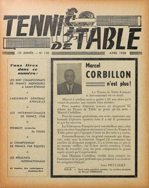 1958 04 128 TENNIS DE TABLE