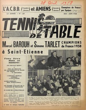 1958 05 06 129 TENNIS DE TABLE