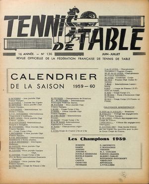 1959 06 07 136 FRANCE TENNIS DE TABLE