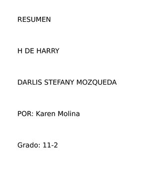 H De Harry Resumen Karen Molina 11 2