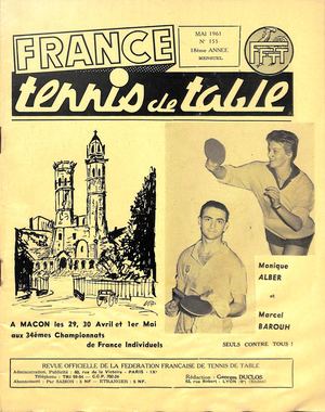 1961 05 155 FRANCE TENNIS DE TABLE