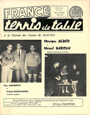 1961 06 156 FRANCE TENNIS DE TABLE
