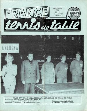 1961 12 161 FRANCE TENNIS DE TABLE