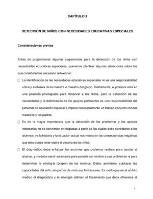 Deteccion De Niños Con Necesidades Educativa Especiales Cap 3