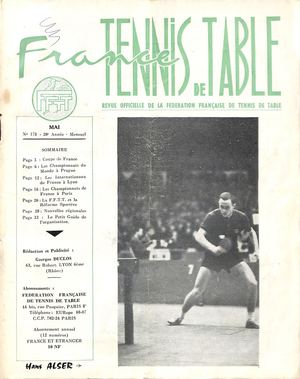 1963 05 178 FRANCE TENNIS DE TABLE