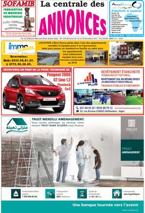 La Centrale des Annonces N° 1378 Semaine du 12 au 18 Novembre 2017