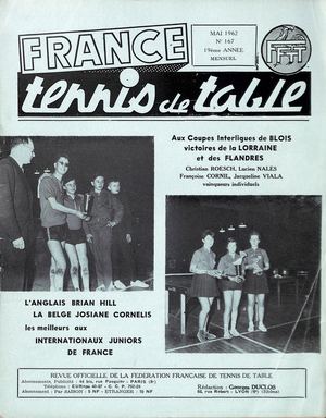 1962 05 167 FRANCE TENNIS DE TABLE
