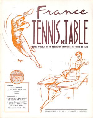 1964 01 185 FRANCE TENNIS DE TABLE