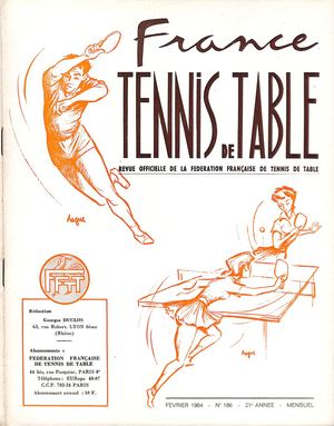 1964 02 186 FRANCE TENNIS DE TABLE