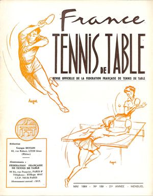 1964 05 189 FRANCE TENNIS DE TABLE