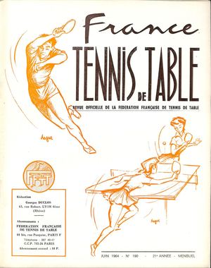 1964 06 190 FRANCE TENNIS DE TABLE