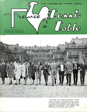 1965 09 202 FRANCE TENNIS DE TABLE