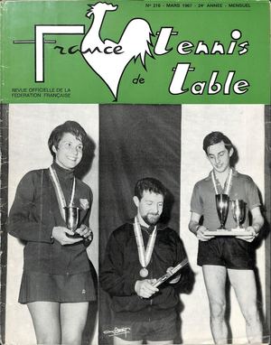 1967 03 216 FRANCE TENNIS DE TABLE