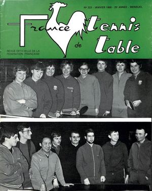 1968 01 223 FRANCE TENNIS DE TABLE
