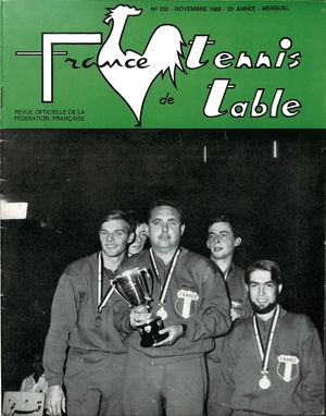 1968 11 232 FRANCE TENNIS DE TABLE