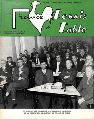 1969 01 234 FRANCE TENNIS DE TABLE