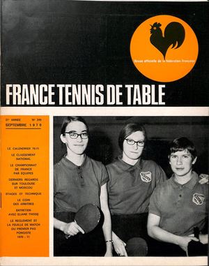1970 09 249 FRANCE TENNIS DE TABLE