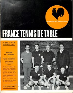 1970 12 252 FRANCE TENNIS DE TABLE