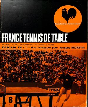 1972 06 07 268 FRANCE TENNIS DE TABLE