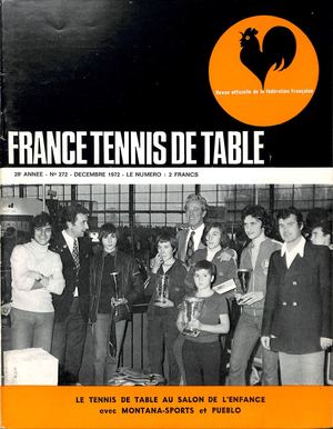 1972 12 272 FRANCE TENNIS DE TABLE