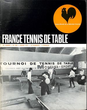 1972 03 265 FRANCE TENNIS DE TABLE