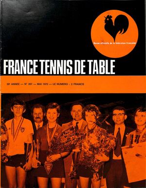 1972 05 267 FRANCE TENNIS DE TABLE