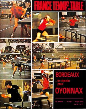 1974 03 286 FRANCE TENNIS DE TABLE