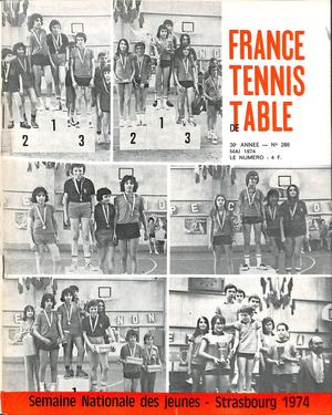 1974 05 288 FRANCE TENNIS DE TABLE