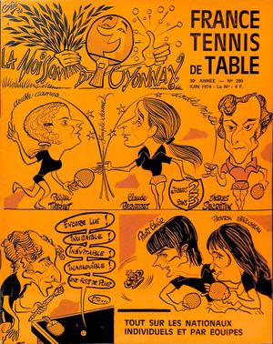 1974 06 289 FRANCE TENNIS DE TABLE