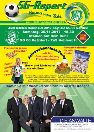 SG-Report vom 25.11.2017