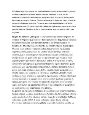 Tic Calameo Regiones, danzas y estilos musicales