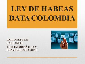 Ley De Habeas Data Colombia