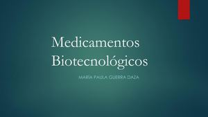 Medicamentos Biotecnologicos