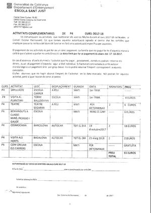 Activitats Complementaries P4