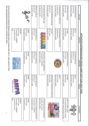 Activitats Extraescolar Escola Sant Just