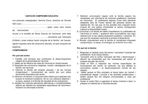 CARTA DE COMPROMÍS EDUCATIU