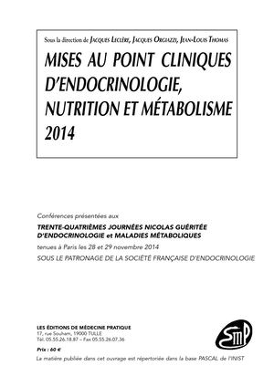 Livre Endocrinologie Nicolas Gueritee Edition 2014
