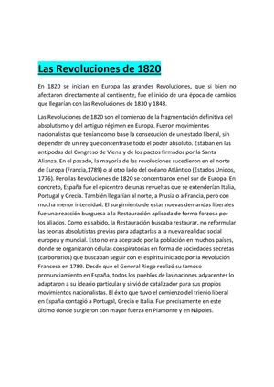 Trabajo de las Revoluciones burguesas