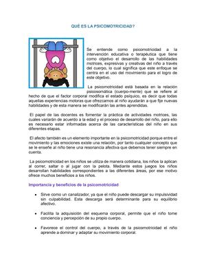 La Psicomotricidad
