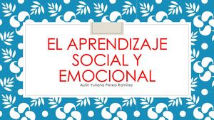 El Aprendizaje Social Y Emocional