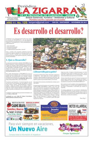 Periodico La Zigarra Edicion 125 Mes De Noviembre De 2017