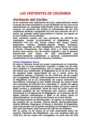 Vertientes De Colombia