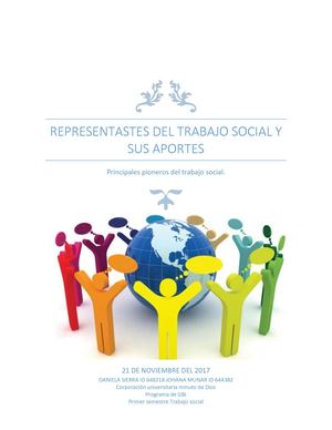 Representastes Del Trabajo Social Y Sus Aportes