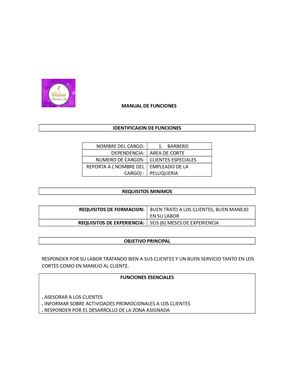 Manual De Funciones