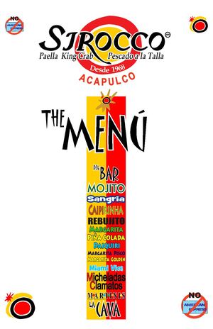 Sirocco Acapulco English Menu