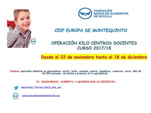 Cartel Anunciador Operación Kilo Centros Docentes