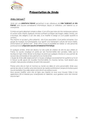 Tutoriel Creation D Un Site Internet Avec Jimdo