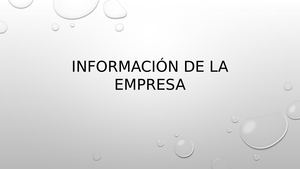Información De La Empresa