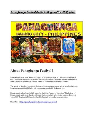 Panagbenga Festival Guide To Baguio City Philippines