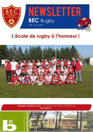 Newsletter 8 - Ecole De Rugby